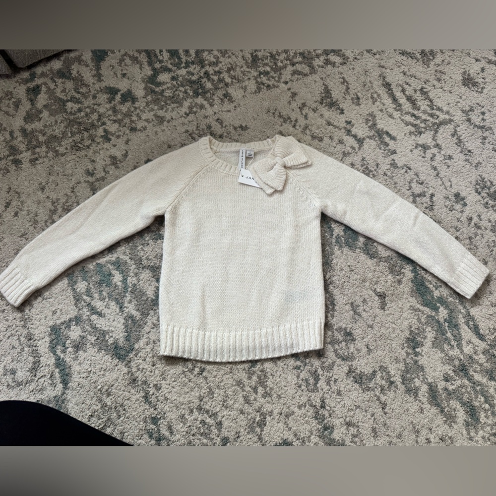 NWT Janie and Jack Sparkle Bow Sweater size 5T